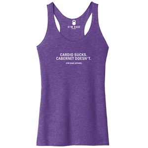 Cardio Sucks Cabernet Doesn't Racerback Tank