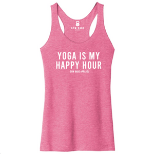 Yoga Is My Happy Hour Racerback Tank