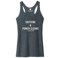 Load image into Gallery viewer, Caffeine and Power Cleans Racerback Tank
