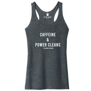 Caffeine and Power Cleans Racerback Tank