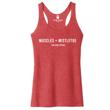 Load image into Gallery viewer, Muscles and Mistletoe Racerback Tank
