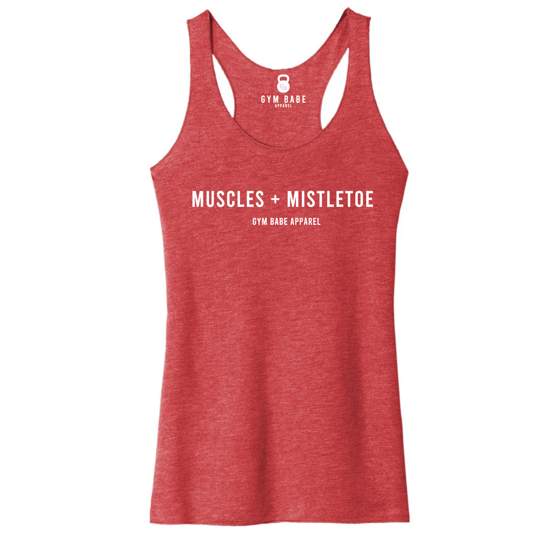 Muscles and Mistletoe Racerback Tank