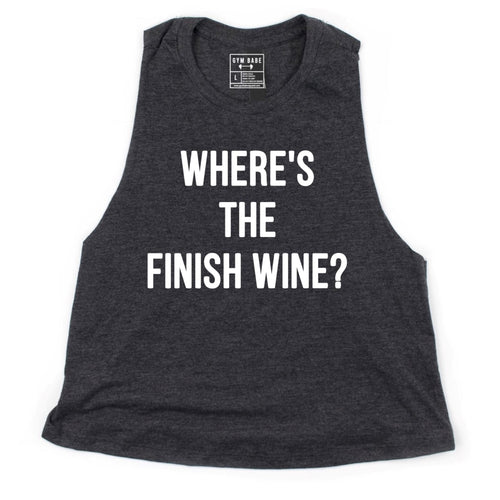 Finish Wine Crop Top - Gym Babe Apparel