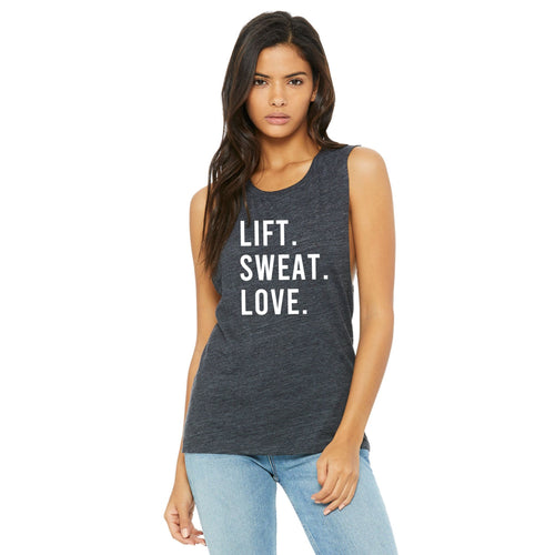 Lift Sweat Love Muscle Tank - Gym Babe Apparel